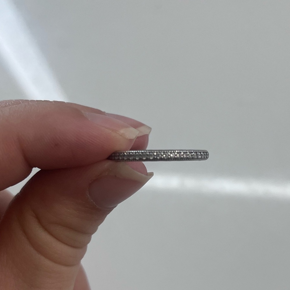 Pandora Silver Sparkling Band Ring